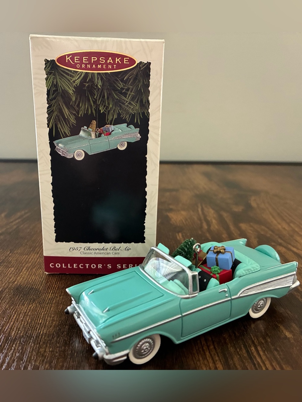 Hallmark Turquoise 1957 Chevrolet Bel Air Holiday Ornament